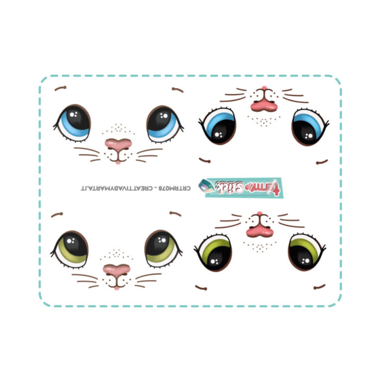 Termostick Animaletto 1 Occhi Medi – 4 Set 2 Colori Larghi 6,5 Cm – Crtrs078