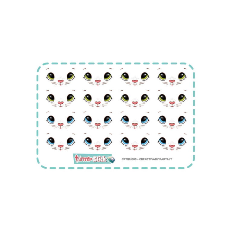 Termostick Animaletto 1 Occhi Mini – 16 Set 2 Colori Larghi 2,3 Cm – Crtrs080