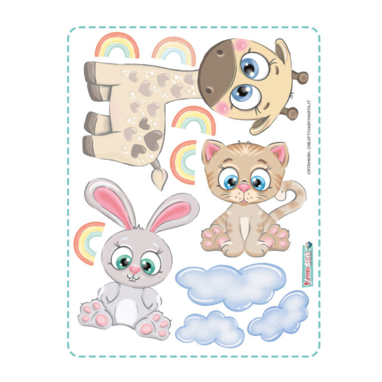 Termostick Animaletti Baby 1 – 3 Set + Decori Alti 8, 14, 17 Cm Circa – Crtrs084