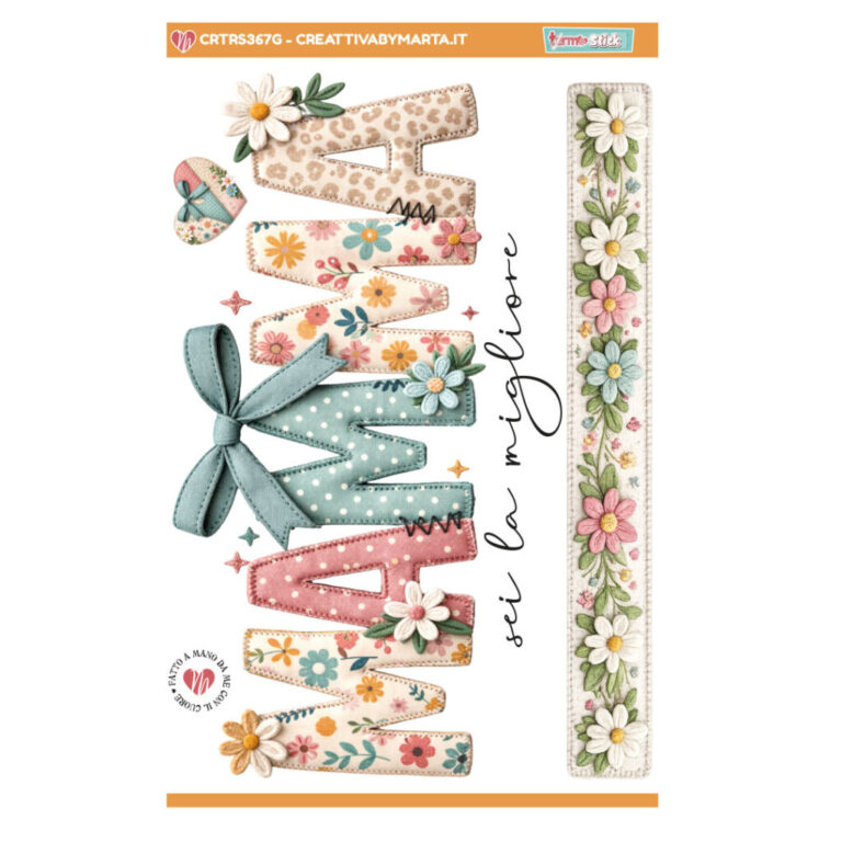 TERMOSTICK MAMMA SEI LA MIGLIORE PATCHWORK - CRTRS367