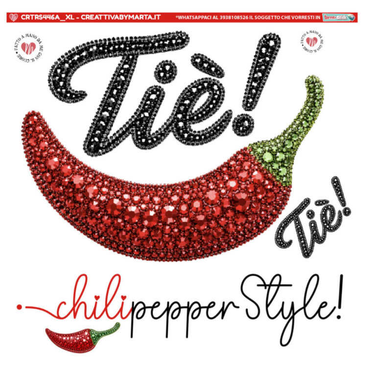 Termostick Tie Chili Papaer Style Strass- Crtrs446A