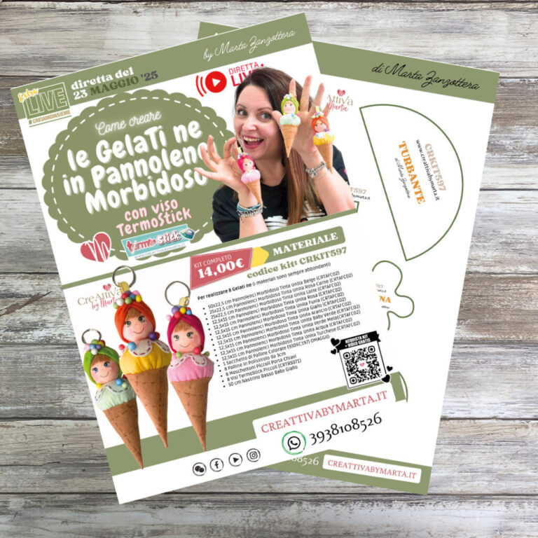 Cartamodello Extralive252 Gelati Ne Pannolenci Morbidoso – Ext00252