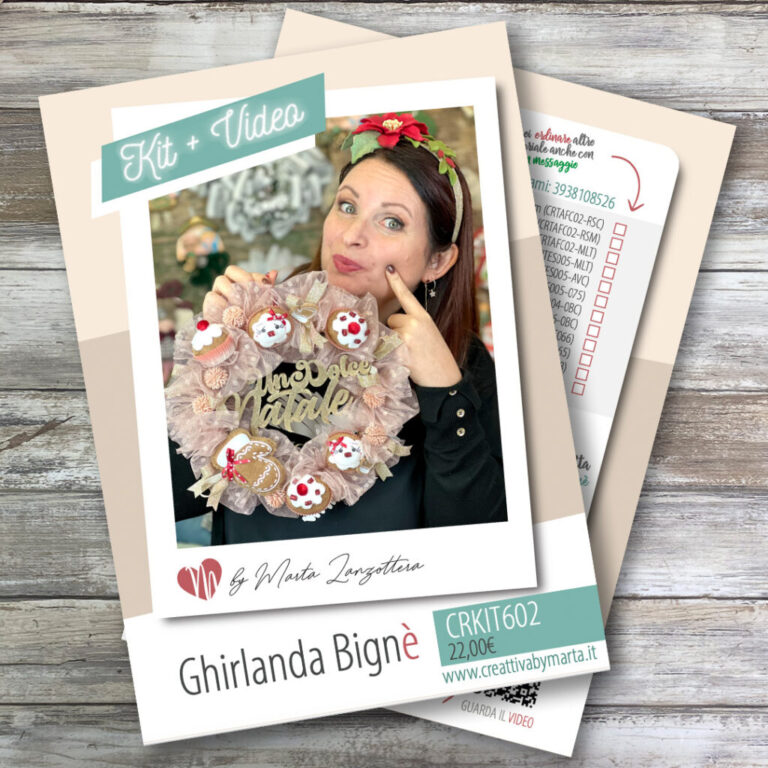 CARTAMODELLO PDF “GHIRLANDA BIGNÉ – UN DOLCE NATALE” (solo download) - PDF00602