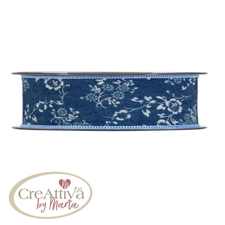 Nastro Jeans Effetto  Fiorato H.2,5Cm – 78Nas084